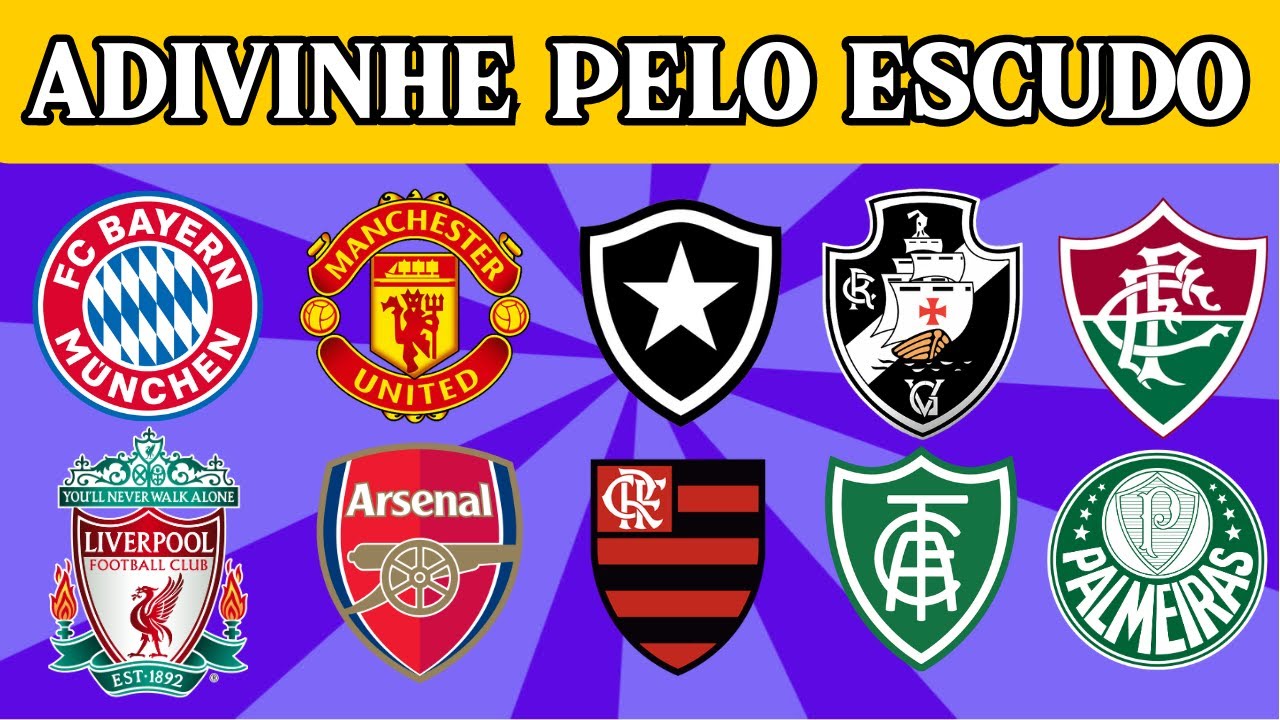 Adivinhe o TIME DE FUTEBOL pelo ESCUDO | Quiz de Futebol