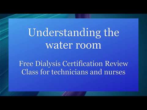 Understanding the water room [CHT CERTIFICATION REVIEW] 2022