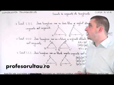 29   cls6   Congruenta triunghiurilor   cazurile de congruenta ale triunghiurilor   definitii