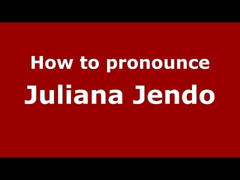 How to pronounce Juliana Jendo (Arabic/Iraq) - PronounceNames.com
