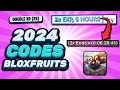 BLOX FRUITS CODES 2X EXP 2024 *ALL WORKING* (1 HOUR MARCH)