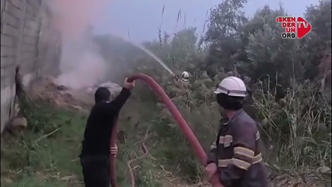 samanlık kül oldu…