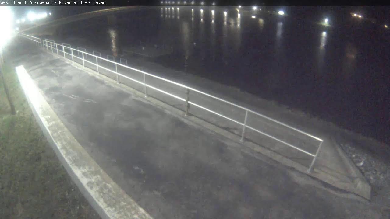Live webcam view of West Branch Susquehanna at Lock Haven