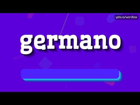 GERMANO - HOW TO PRONOUNCE IT? #germano