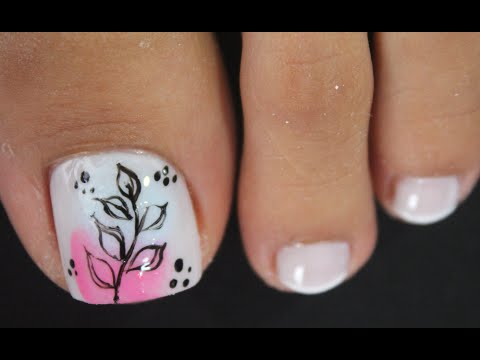 DISEÑO DE UÑAS PARA PIES ESPIGAS Y DEGRADADO – DEGRADADE NAIL ART – NLC