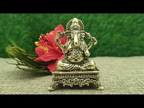 Small Lord Ganesh Idol for Home & Office in 100% Brass Metal video