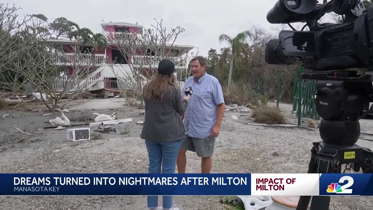 Destruction on Manasota Key: Residents clean up  after Hurricane Milton's impact