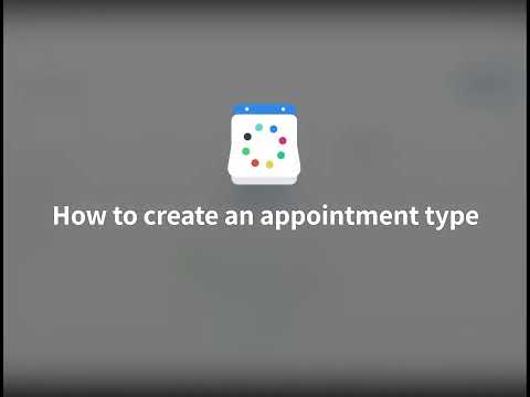 How to create an appointment type