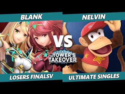 Towers Takeover 15 Losers Semis - Blank (Pyra Mythra) Vs. Nelvin (Diddy Kong) SSBU Ultimate
