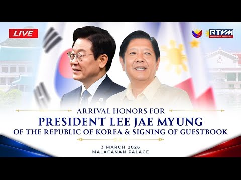 Arrival Honors for President Lee Jae Myung of the Republic of Korea and Signing of Guest book