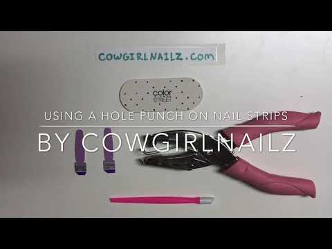 How to use a heart shape hole punch in Color Street nail strips
