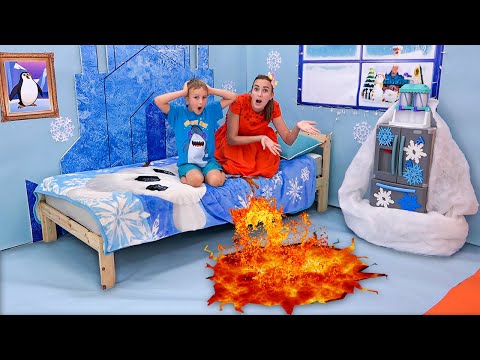 Vlad y desafío caliente vs frío con mamá