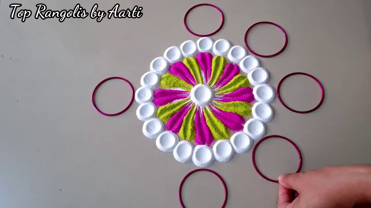 easy and simple rangoli for festival by aarti