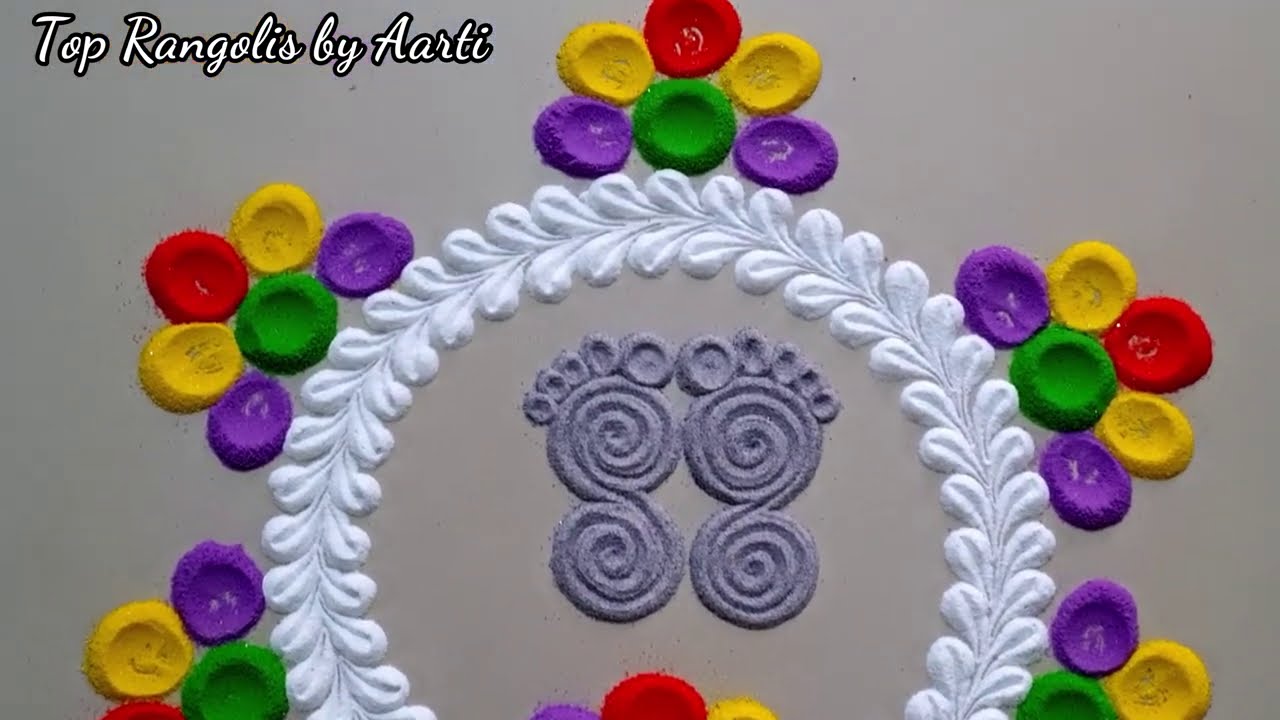easy and simple rangoli for festival by aarti