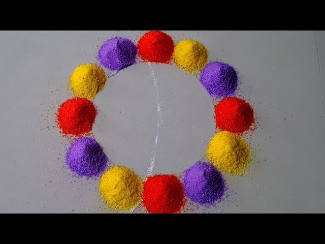 Easy and simple rangoli for festival by aarti