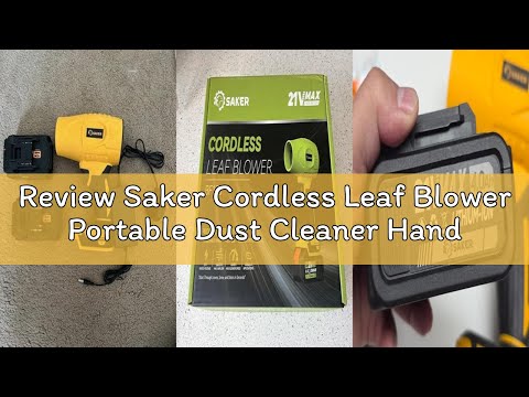 Saker Cordless Leaf Blower Portable Dust Cleaner Handheld Blowers 2 x 4.0Ah Batteries 180000 RPM Air Duster with Adjustable Speed for Drying Patio Cleaning Green video review thumbnail