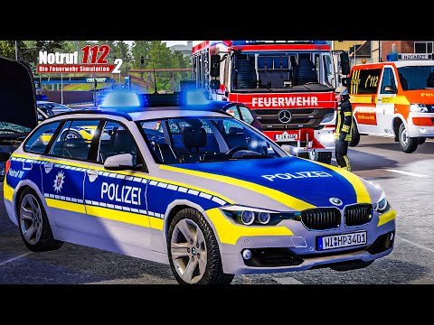 NOTRUF 112 #13: Verkehrsunfall auf der Hauptstraße: Person eingeklemmt | Feuerwehr Simulation 2
