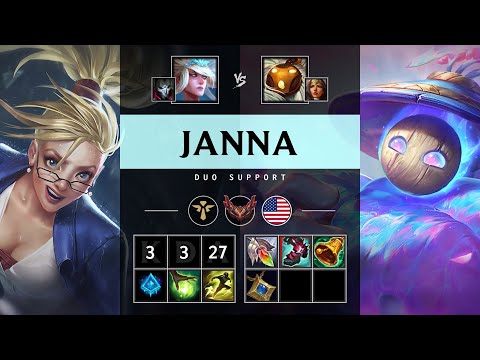 Janna Support vs Bard - NA Grandmaster Patch 25.17
