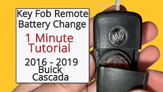 How To Replace A 2016 - 2019 Buick Cascada Key Fob Remote Battery