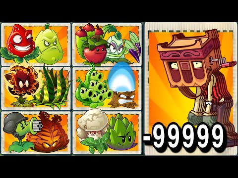 Pvz2 Tournament - Random pair of plants vs Grinder head Zombie level 5