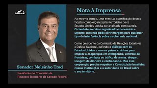 Facções criminosas: presidente da CRE pede cautela e defende soberania nacional