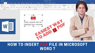 How to insert pdf file in Microsoft word ?