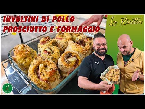 INVOLTINI DI POLLO ripieni di PROSCIUTTO E FORMAGGIO - Ricetta facile e veloce