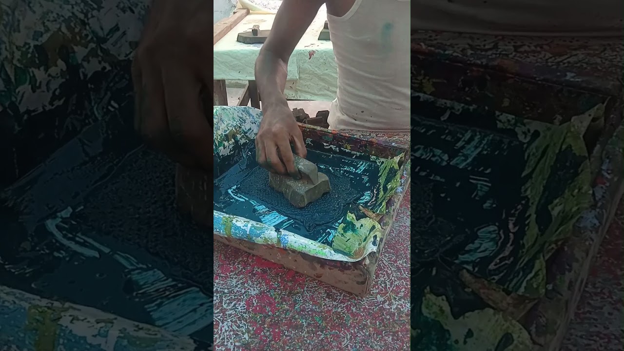 How to do block printing on fabric at home  DIY Block Printing  Fabric Paints