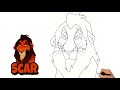 How To Draw SCAR Mufasa The Lion King Scarthelionking Scar Lion