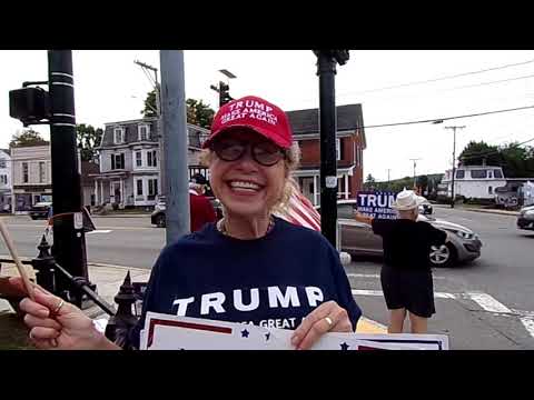 Mary Lotze at Trump Standout townsend MA 9 9 20
