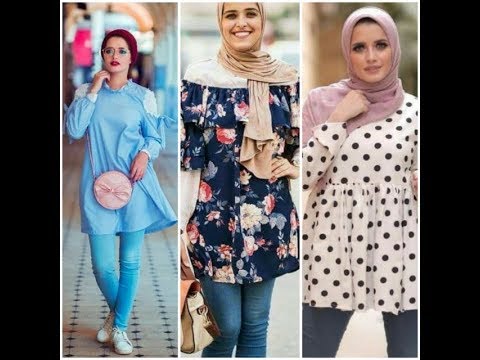 Simple style أجمل موديلات بلوزات روعه للمحجبات شيك جدا