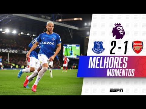 RICHARLISON TEM 2 GOLS ANULADOS, MAS FAZ UM E COMANDA VIRADA DO EVERTON SOBRE O ARSENAL