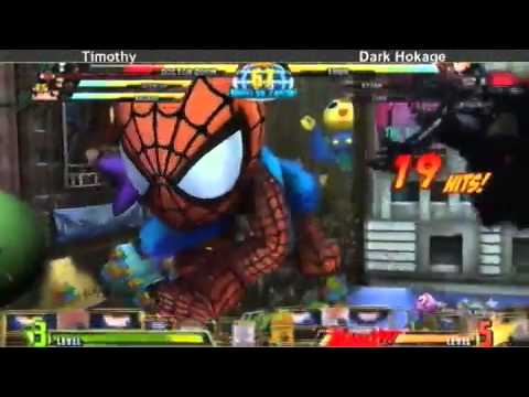 5-16-11 Timothy (Doom/Spencer/Haggar) vs Dark Hokage (Storm/Zero/Tron) - MvC3