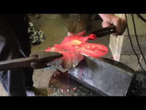 E&O Ypres 2016 poppy forging at Burrows Lea Forge October 2015