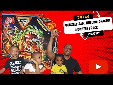 New 2022 MONSTER Jam DUELING DRAGON Playset UNBOXING Monster Truck Toys