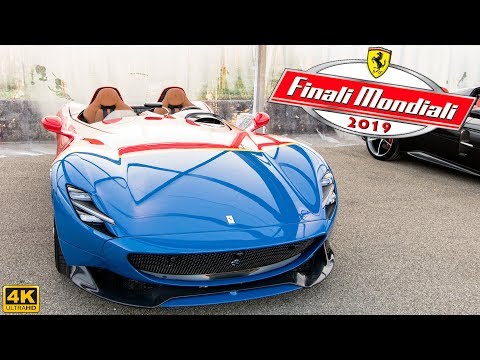 100+ FERRARIS ATTENDING FINALI MONDIALI FERRARI 2019 (7x SP1 / SP2 Monza, 2x F40, etc .. ) [2019 4K]