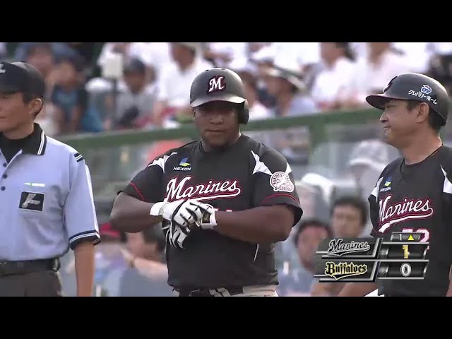 【1回表】外国人コンビで先制点!! マリーンズ・デスパイネのタイムリーヒット!! 2016/7/27 Bs-M