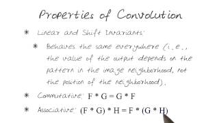 Properties of Convolution