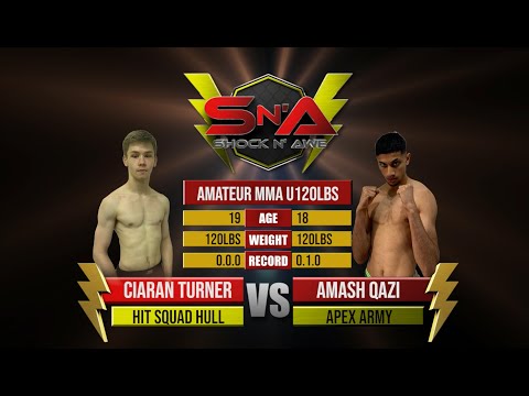 Shock N Awe 33 - Aamash Qazi vs Ciaran Turner Amateur Catchweight MMA 120lbs