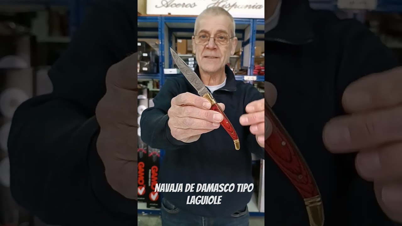 Navaja Acero Damasco estilo Laguiole