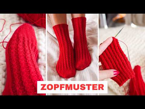 JJ Socks No 2 – Zopfmuster ohne Zopfnadel stricken
