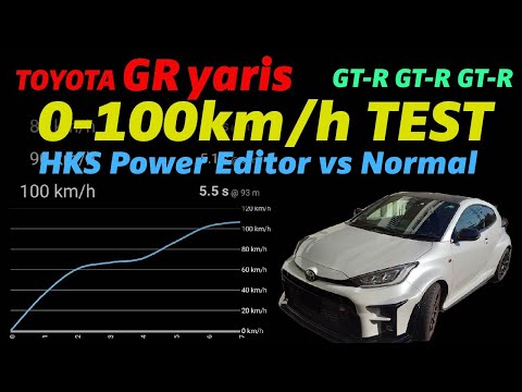 GR yaris 0-100km/h TEST with HKS Power Editor