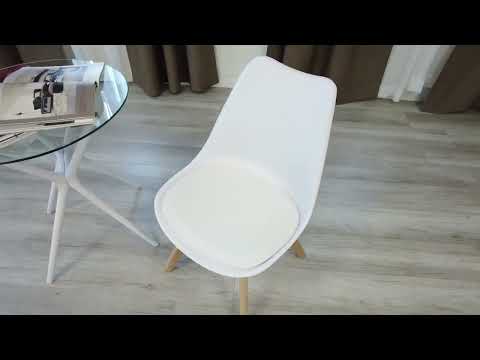 Кухонный стул TULIP (mod. 73-1) 47,5х55х80 белый арт.20185 в Новосибирске - видео 9