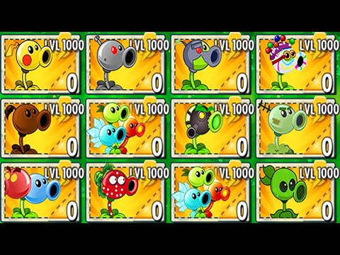 All PEA Plants LEVEL 1000 vs All Final Boss - Plants vs Zombies 2 Mod