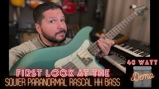 Video thumbnail for First look at the Squier Paranormal Rascal HH Bass by 40 Watt Podcast