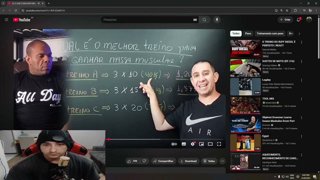 REACT JORLAN - O QUE É MELHOR PARA HIPERTROFIA?