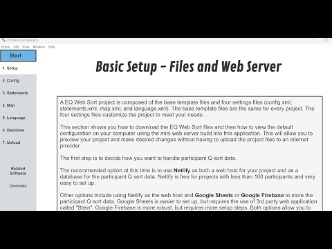 Setting Up EQ Web Sort Web Page Files 2025