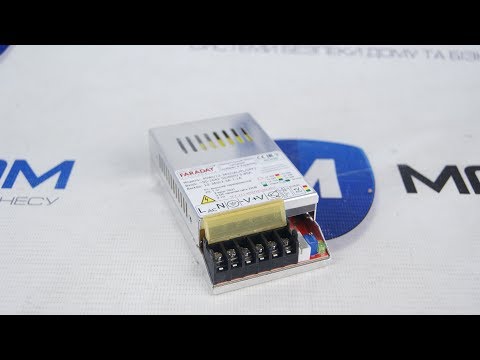 Видеообзор блока питания Faraday 40W/12-36v ALU на 12V DC - 36V DC