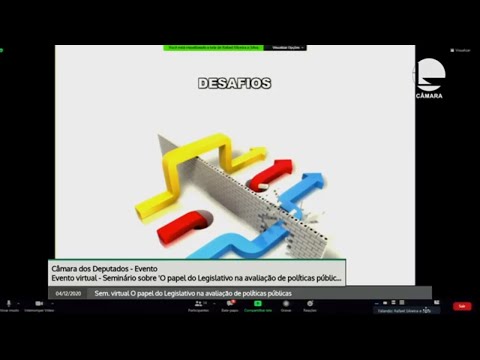 Seminário virtual - O papel do Legislativo na avaliação de políticas públicas - 04/12/2020