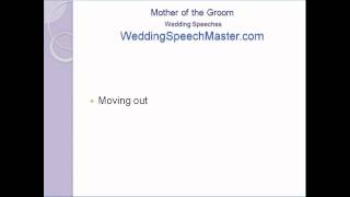 Mother of the Groom Speech Tips